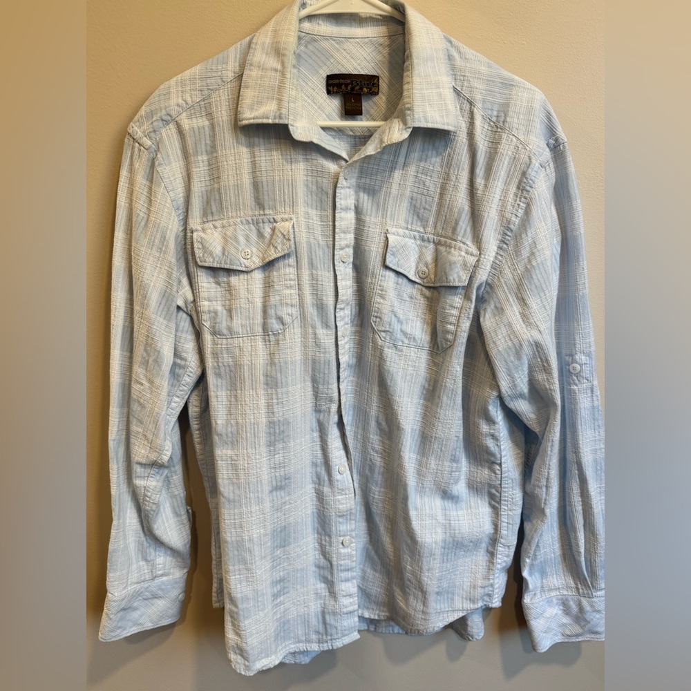 Pronto Uomo Blue button down men’s shirt - Picture 3 of 3